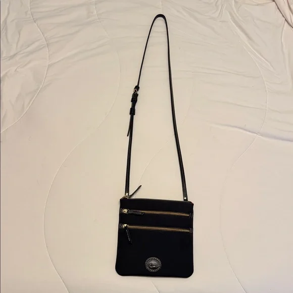 Dooney & Bourke Black Crossbody Bag with Gold Accents - Picture 2 of 7